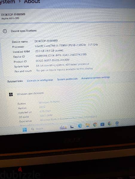 Acer Core i5-7200U - 20GB Ram - 128GB SSD - 1TB HDD - Nvidia 2GB 4