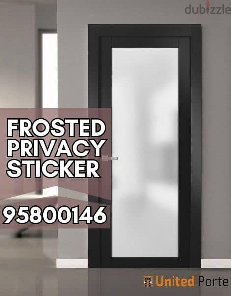 Frosted Glass sticker work , Black Tinted,one way vision sticker 3