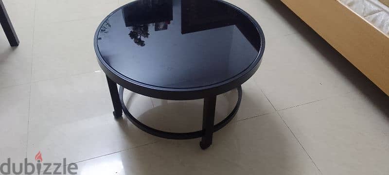 glass top side table 1