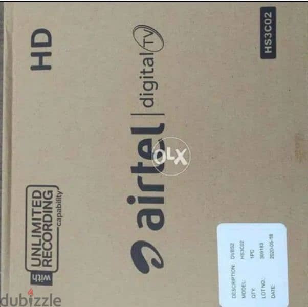 airtel digital receiver with recharge Tamil malayalam Hindi telgu 0