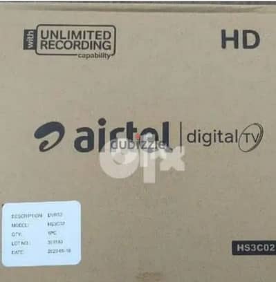 new Airtel HD receiver with Hindi Tamil malayalam Telugu recharge