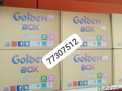 Golden 8K Tv Box with ip_tv one year subscription