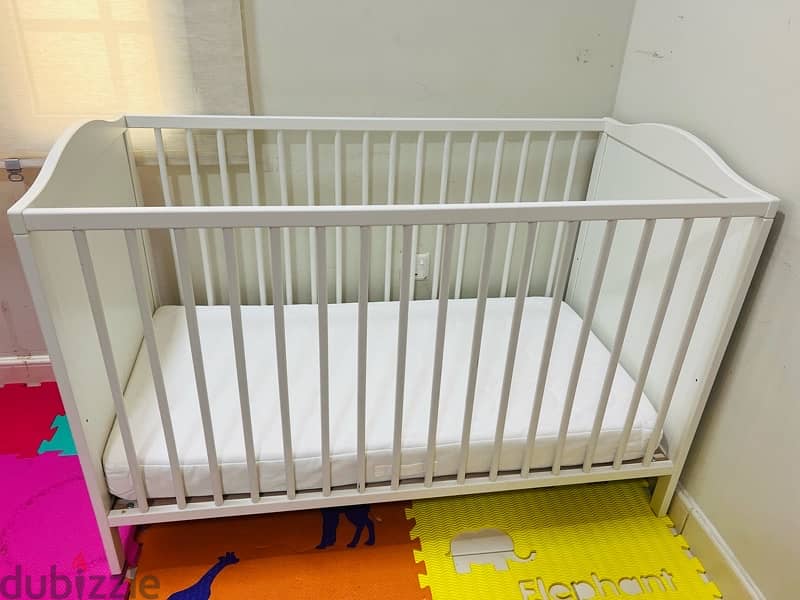 IKEA baby cot with mattress 3