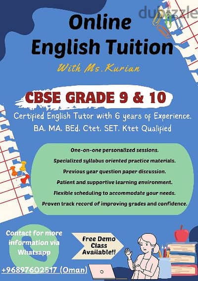 English Tuition for CBSE Grade 9 & 10