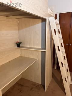 Loft Bed + Wardrobe + Desk