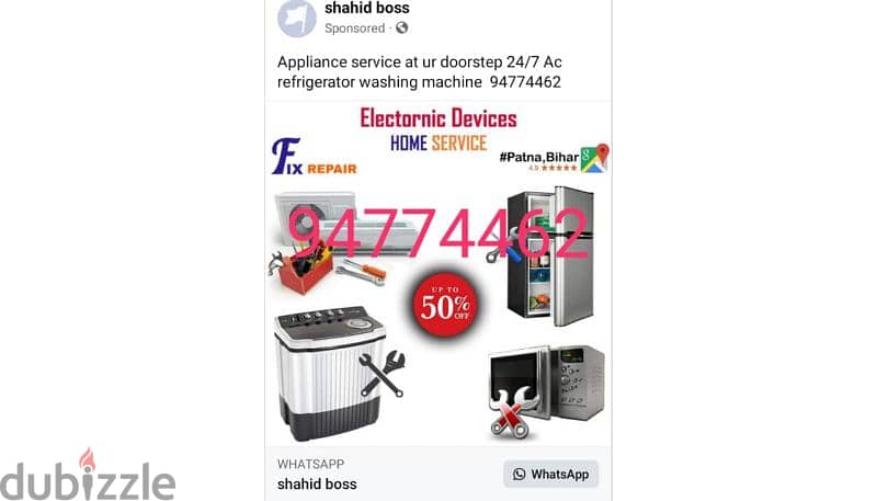 Maintenance Automatic washing machines and Refrigerator 0