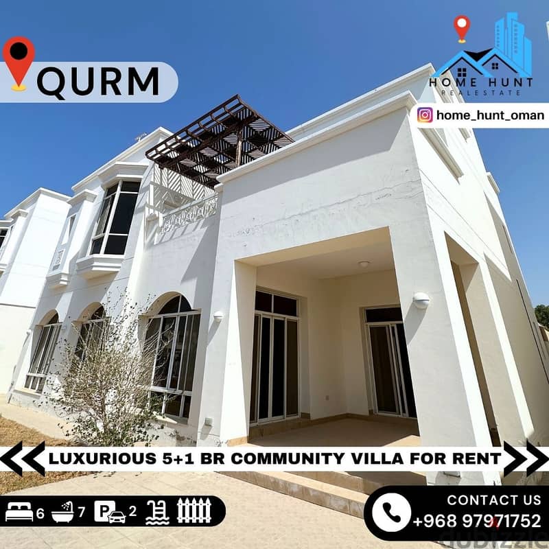 AL QURUM | STUNNING 5+1 BR COMMUNITY VILLA FOR RENT 0