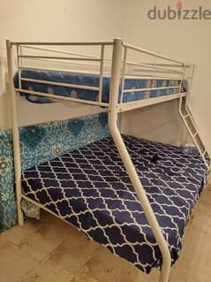 Bunk bed without mattress