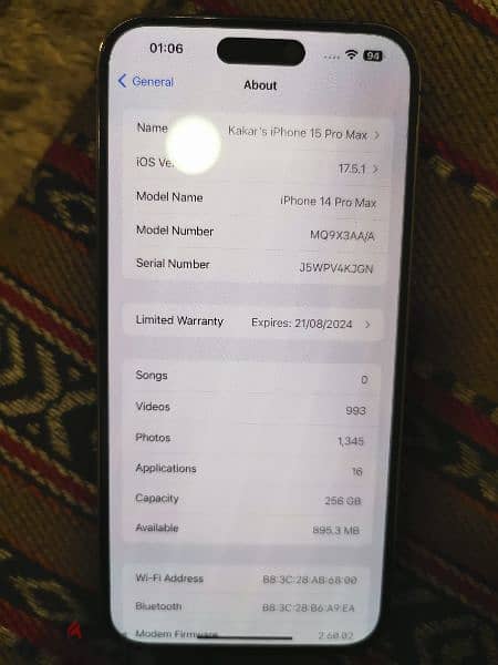 iPhone 14 Pro max 256 GB 3