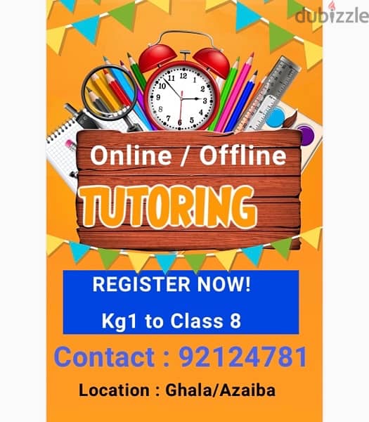 Tuitions from kg1 to Class 8 0