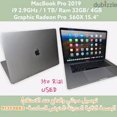 MacBook Pro i9 2019 32GB Ram 4GB GRAPHIC with warranty 0