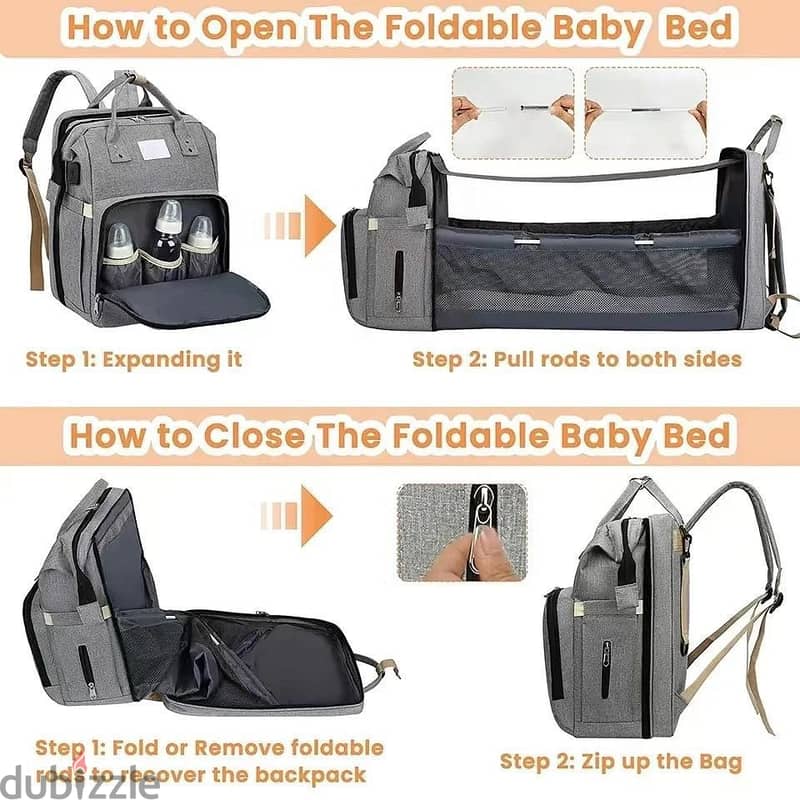 Diaper bag changing bag bed bag 2