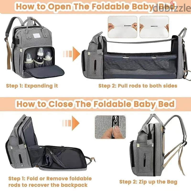 Diaper bag changing bag bed bag 4