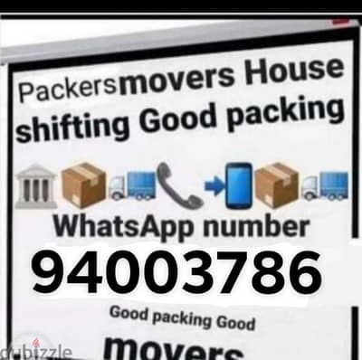 professional movers and packers house shifting villa shifting