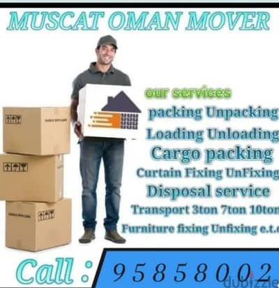 Muscat Mover carpenter house  shiffting  TV curtains furniture fixing