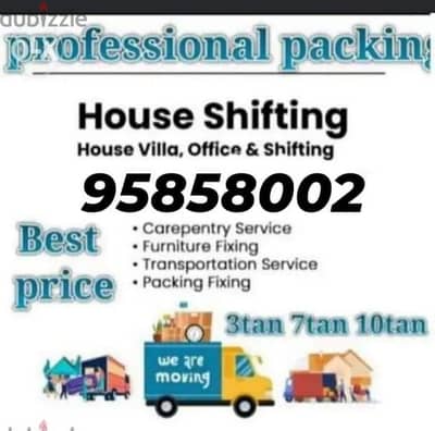 House shiffting office shiffting furniture fixing transport