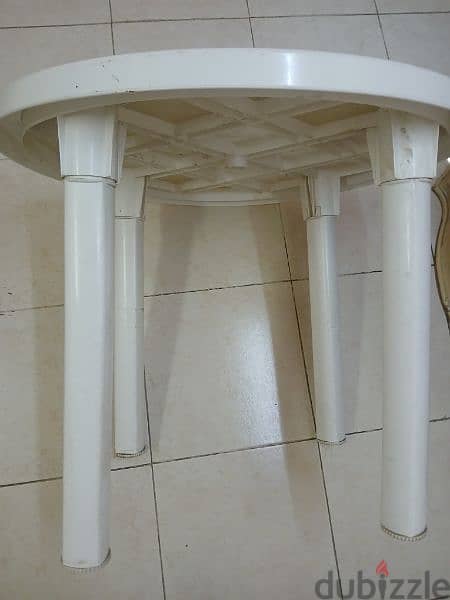 White colour mini table & 2 chair. . . 1