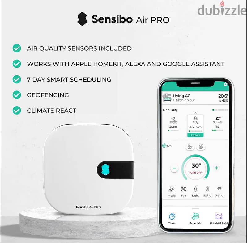 Sensibo Sky & Air Smart Wireless Air Conditioner Controller. 1