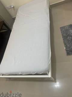 single Bed frame, Bed slats and Mattress for immediate sale