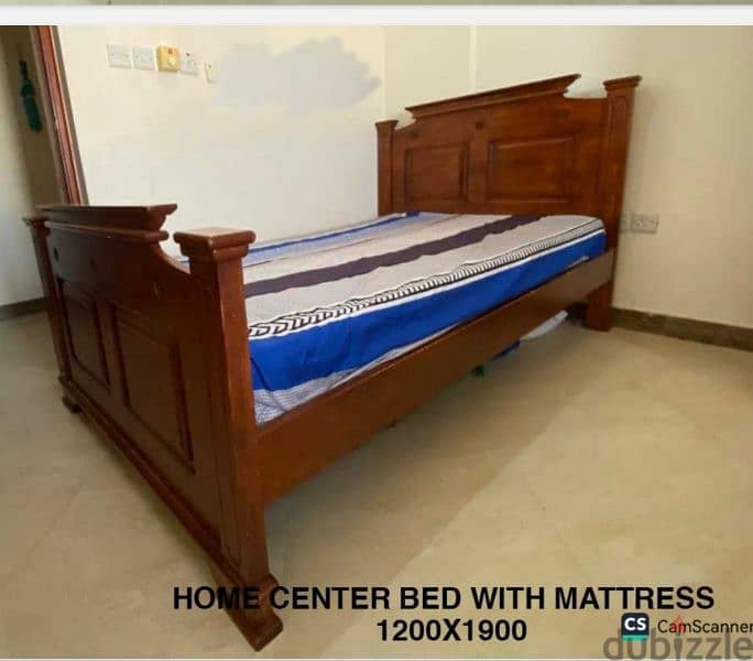 Home Center Bed with Mattress - 1200x1900 0