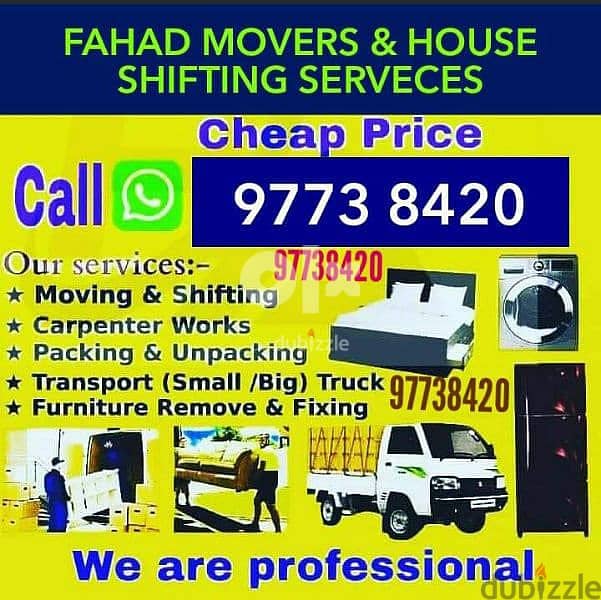 muscat furniture house shiftingg low price 0