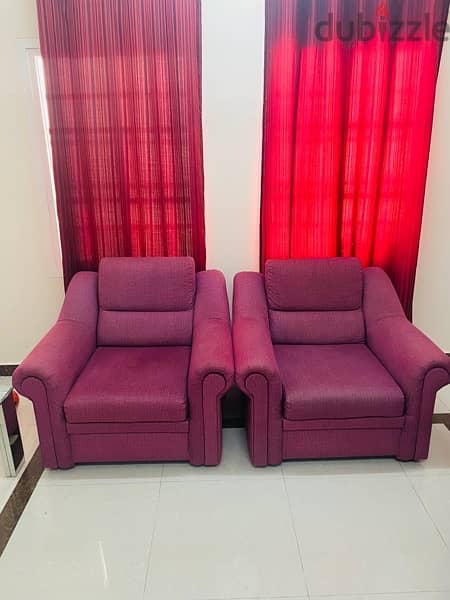 5 seater sofa and glass table for urgent sale 1