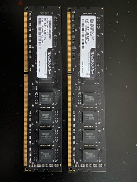 16 GB (2x8GB) DDR3 RAM 1600 TEAMGROUP 0