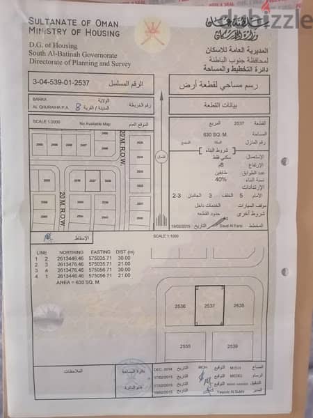 عاجل للبيع أرض في بركاء القريحة 0