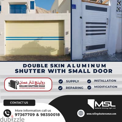 Double Skin Aluminum Rolling Shutter with Small Door