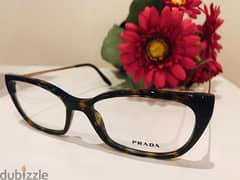 Prada Havana Cat-Eye Eyeglasses 0