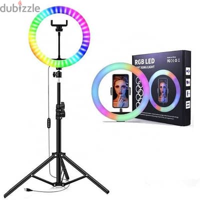 RGB Ring light for sale along with stand [tripod]