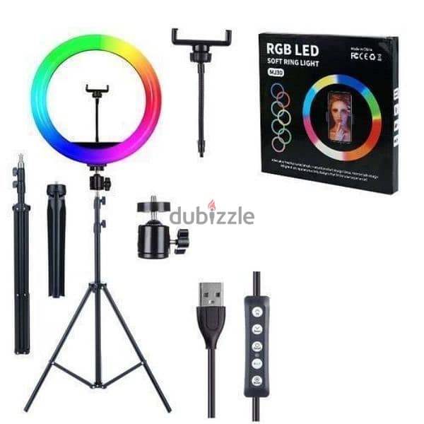 RGB Ring light for sale along with stand [tripod] 1