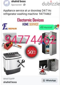 maintenance fridge Ac freezer Washing machine dishwasher microwave