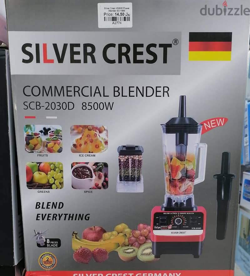 Silver Crest 4500W Power Blender SC-1589 0