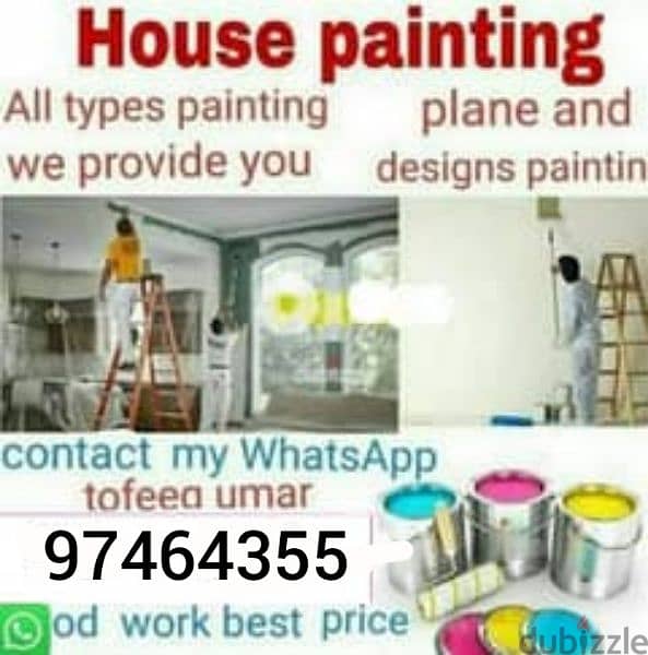 wall painter available for interior and exterior painting 0