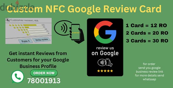 NFC Google Review Card for your business success