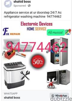 maintenance fridge Ac freezer Washing machine dishwasher microwave 0