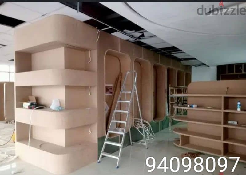 hi I'm carpenter also  glass partition gypsum partition decor  working 5