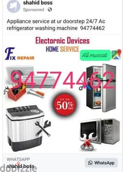 maintenance fridge Ac freezer Washing machine dishwasher microwave