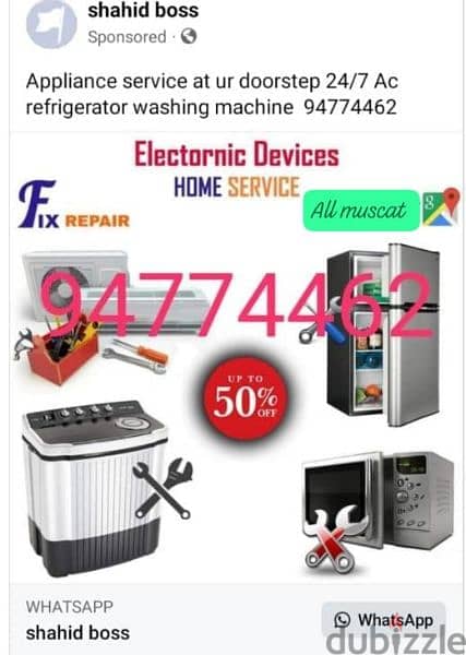 maintenance fridge Ac freezer Washing machine dishwasher microwave 0