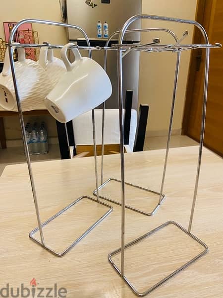 Kitchen Cup Metal Double Hook Storage Rack 1