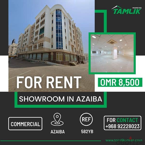 Huge Showroom for Rent in Azaiba |REF 582YB 0