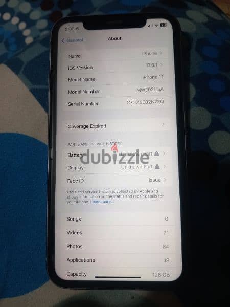 iphone 11 all ok only motherbord cheng 128 gb 0