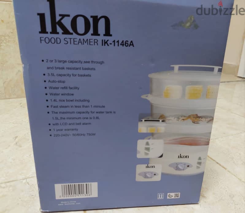 Ikon Food Steamer NEW/UNUSED (10 RO) 1