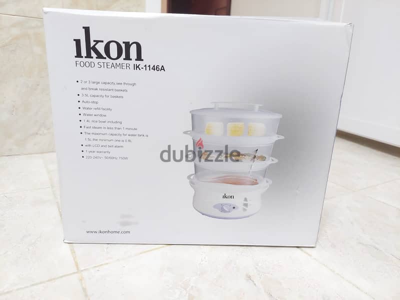 Ikon Food Steamer NEW/UNUSED (10 RO) 0