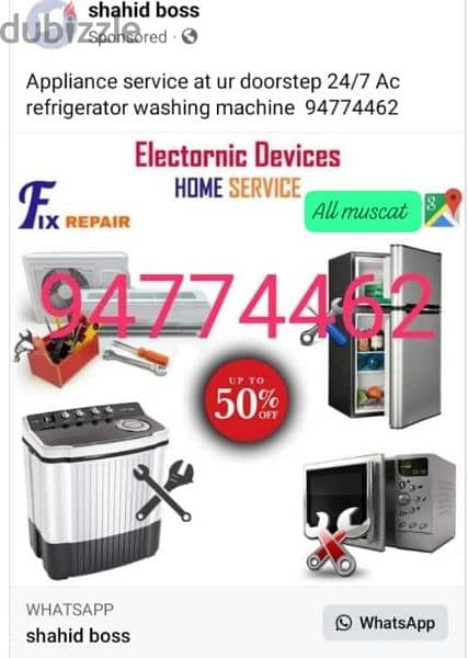 maintenance fridge Ac freezer Washing machine dishwasher microwave 0