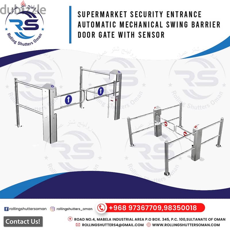 Automatic Mechanical Swing Barrier for Supermarket Security 1