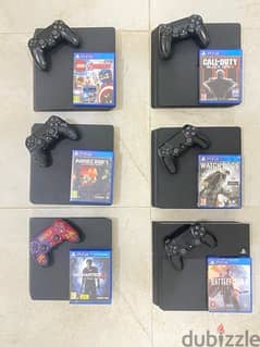 ps4 slim 500Gb 1 joystik 1 Game 60 omr 0