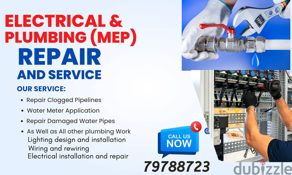 ⏩ we do all kinds of electrical, plumbing (MEP) work as a contractor 0