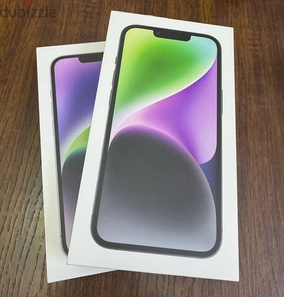 iPhone 14 purple 128gb brand new Middle East version with warranty 1